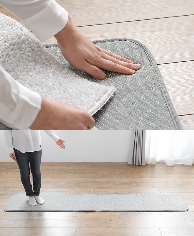 クッションラグ ラグ用下敷き アンダーソフトキッチンラグ 40×230cm キッチン カーペット 敷物 絨毯 滑り止め ホットカーペット対応