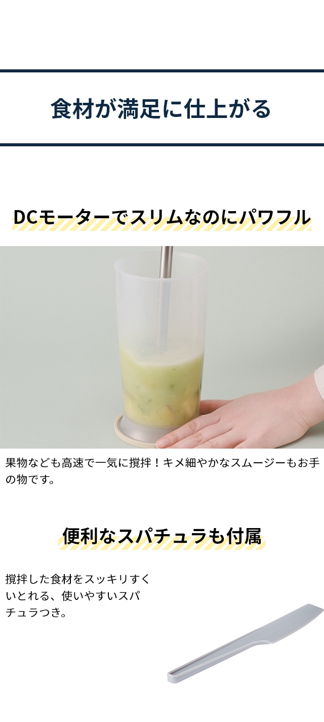 recolte（レコルト） ハンディブレンダー ベーシックセット RHB-3B