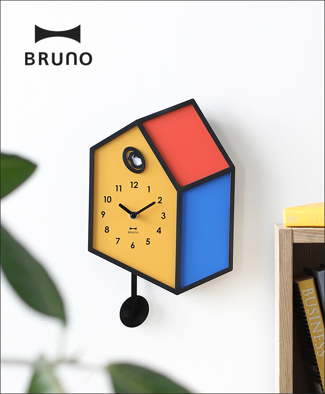 壁掛け時計 振り子時計 ブルーノ イラスト振り子クロック 時計