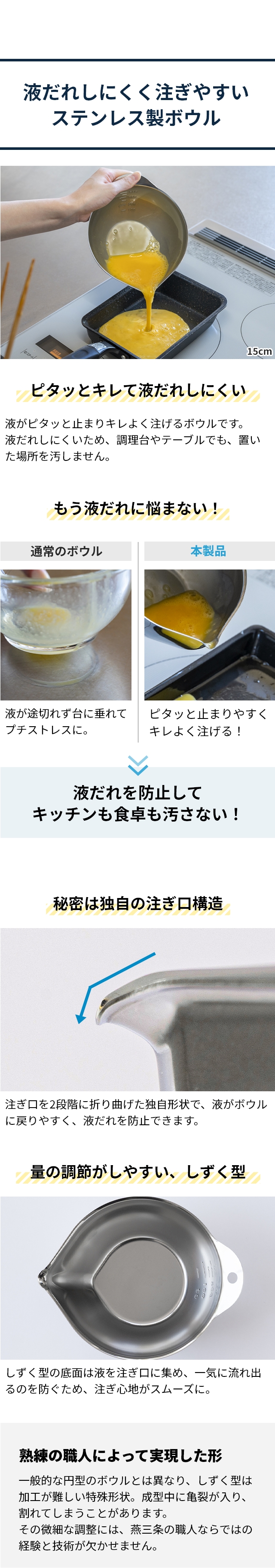 bwsSELECTION (ビーワースセレクション) すっきり暮らすキレッキレボウル 15cm ざるセット