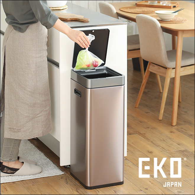 自動開閉 ゴミ箱 Eko ミラージュスリム 30l 電源 スリム 自動 おしゃれ フタ付き デザイン キッチン 4つから選べるおまけ特典 セレクトショップ Aqua アクア