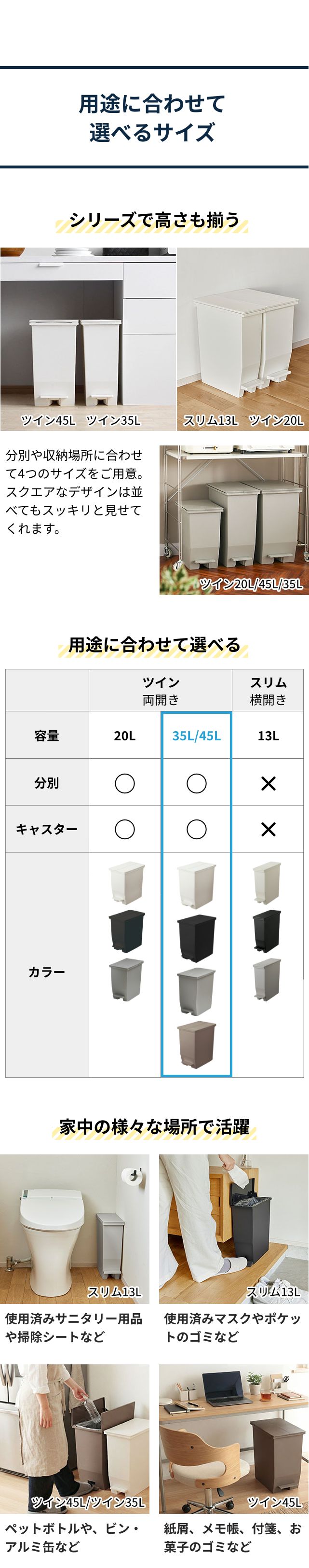 SOLOW（ソロウ） ペダルオープンツイン　45L＆35Lセット GSLW0