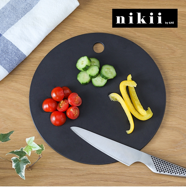 nikii（ニキ） ウッドファイバーカッティングボードM （Wood fiber cutting board M） NNS-278M-BK