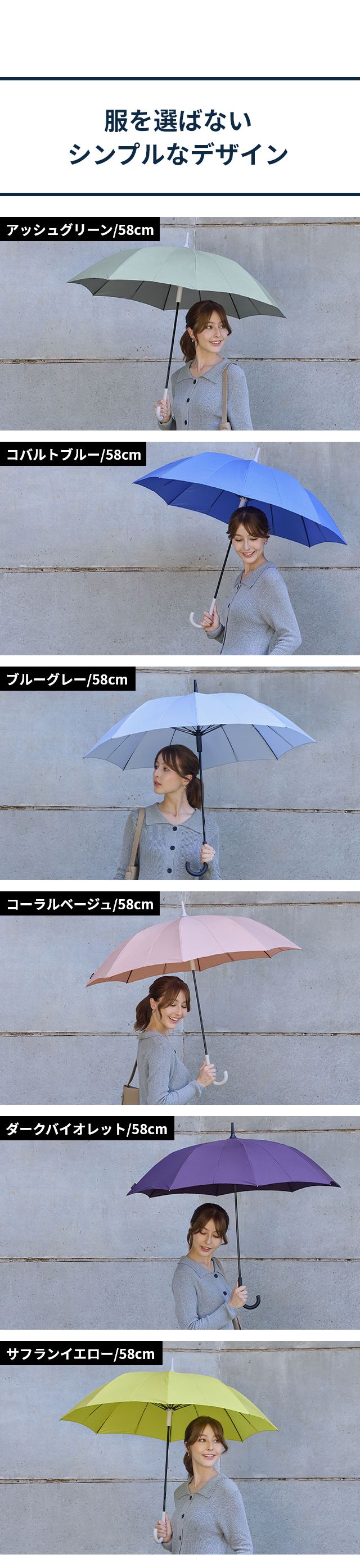 marna（マーナ） Shupatto(シュパット) アンブレラ 58cm