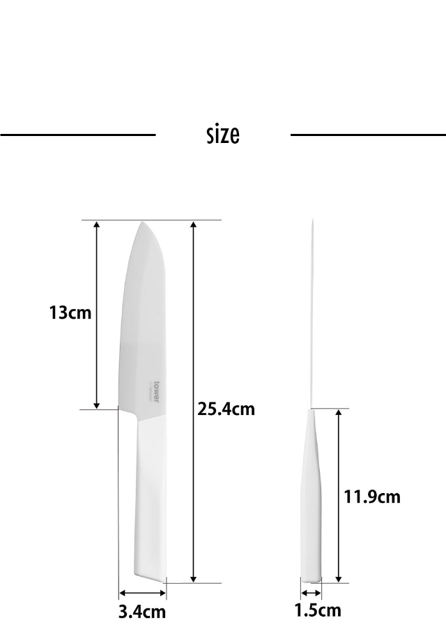 tower (タワー) セラミックナイフ ペティ 13cm