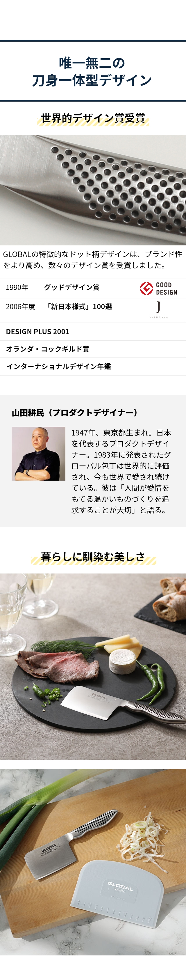 GLOBAL (グローバル) ミニチョッパープレイン 8cm GS-200、GLOBALスクレーパー  （アクアフォグ）(GKW-01/AF)セット