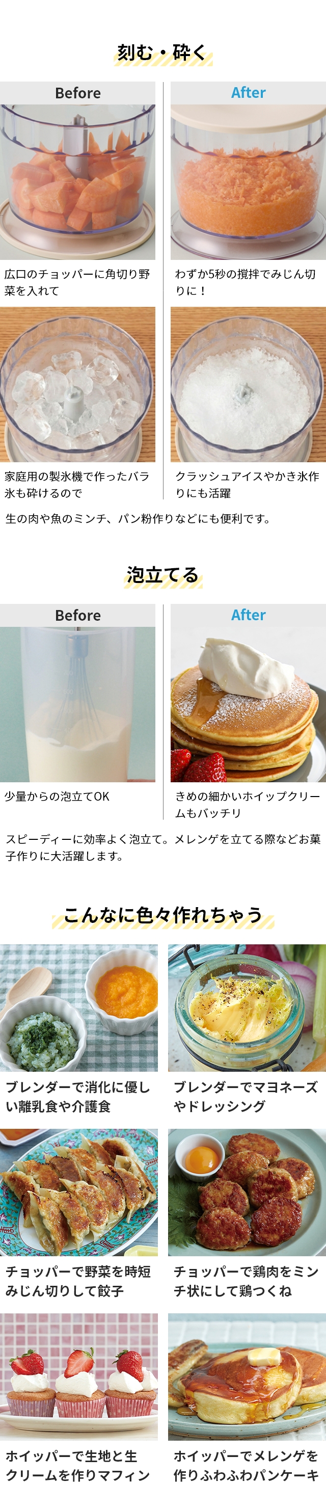 recolte（レコルト） ハンディブレンダー フルセット RHB-3F